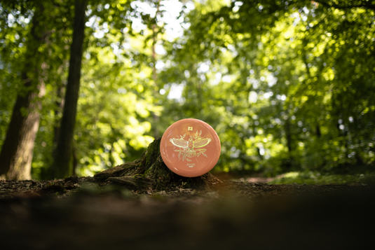 Wingman Discs Dlask Putter DiscGolf Scheibe, pink in Wald, first run prototype
