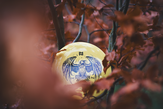 Wingman Discs Havran Midrange DiscGolf Scheibe, gelb in Baum