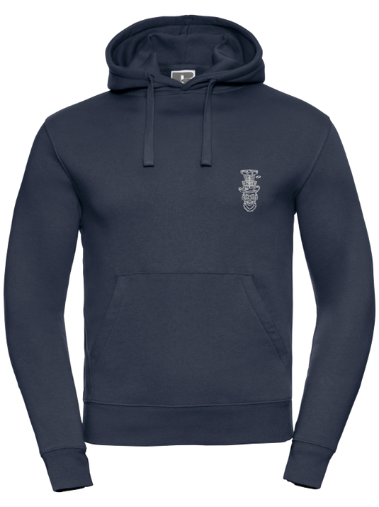 WOD Hoodie "Hutman" Print logo front, navy blau